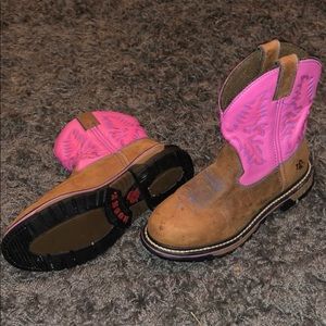Rocky Shoes - Women’s rocky pink and brown leather boots Rocky Shoes - Women’s rocky pink and brown leather boots